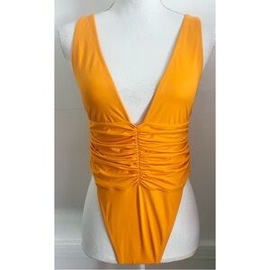 Aerie • NWT Orange High Cut One Piece Swimsuit